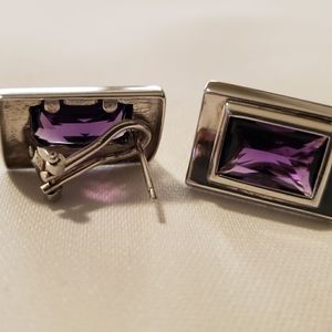 Amethyst and Sterling Silver Earrings